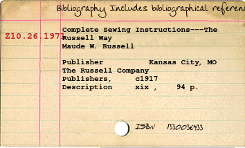 old fashion catalog card image